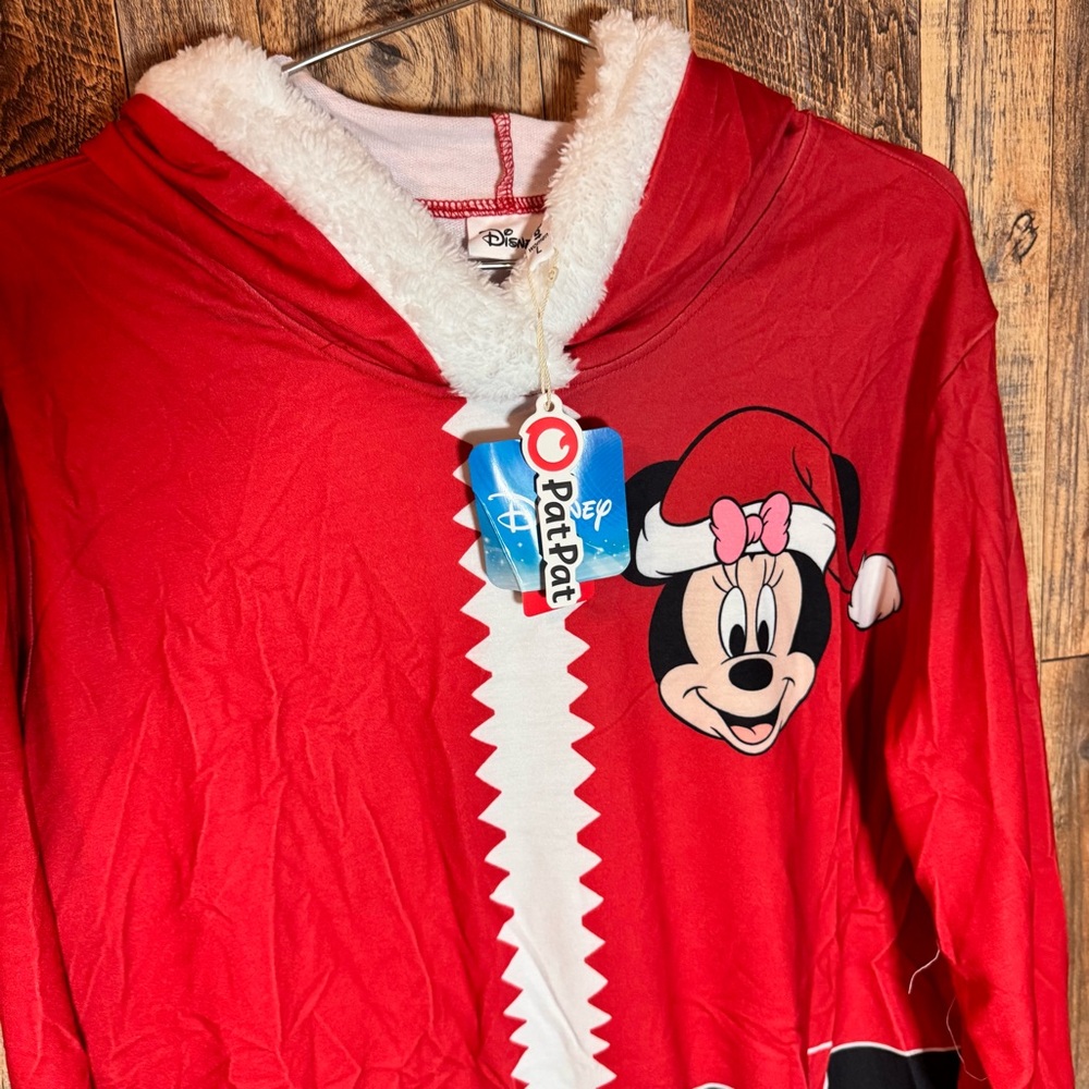 Disney Festive Red Minnie Mouse Hoodie-L